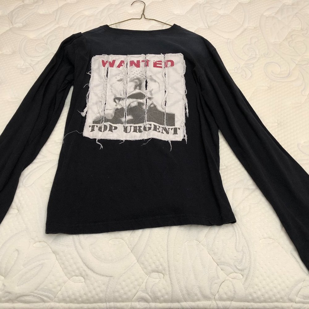 Wanted punkish sweater. Shredded, frilled